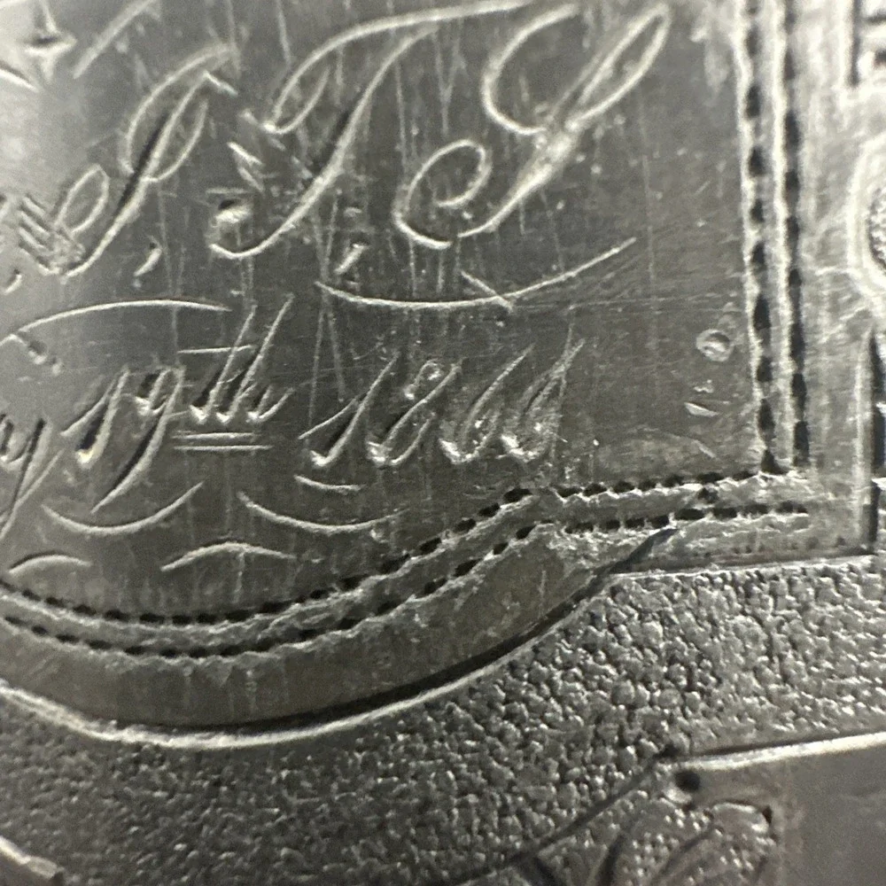 Meriden Silver Company #33 Engraved   Mug Antique